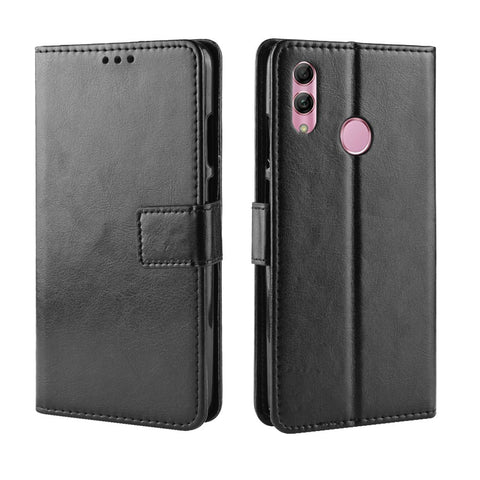 Crazy Horse Wallet Leather Phone Cover with Strap for Huawei P Smart (2019) / Honor 10 Lite