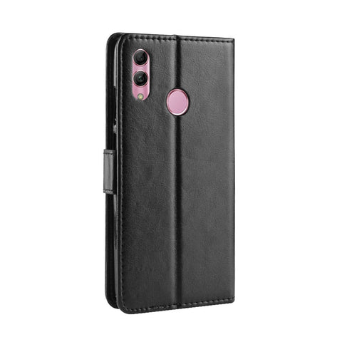 Crazy Horse Wallet Leather Phone Cover with Strap for Huawei P Smart (2019) / Honor 10 Lite