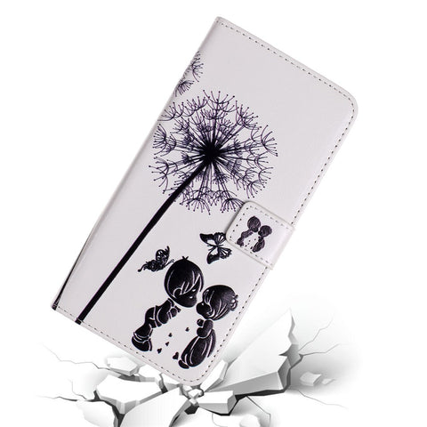 Embossment Patterned PU Leather Flip Case for Huawei Honor 10 Lite