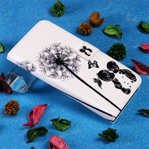 Embossment Patterned PU Leather Flip Case for Huawei Honor 10 Lite