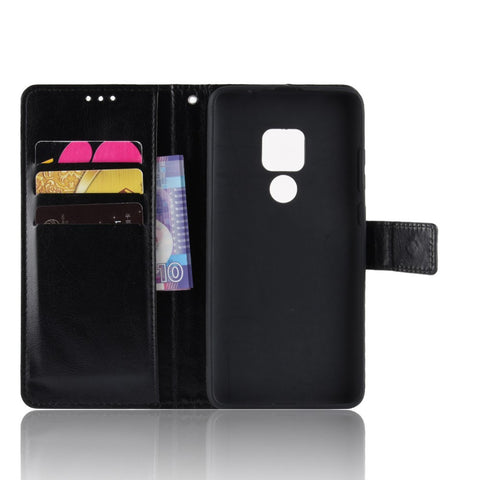 Crazy Horse Wallet Stand Leather Phone Cover for Huawei Mate 20 X