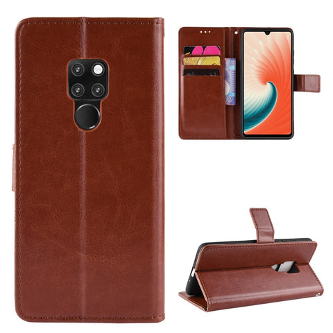 Crazy Horse Wallet Stand Leather Phone Cover for Huawei Mate 20 X