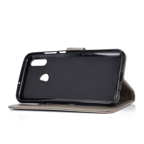 Imprint Flower Leather Wallet Case Cover for Huawei P Smart (2019) / Honor 10 Lite