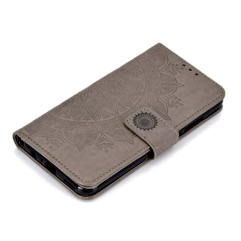 Imprint Flower Leather Wallet Case Cover for Huawei P Smart (2019) / Honor 10 Lite