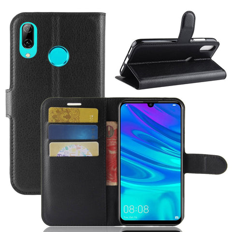 Litchi Texture Wallet Leather Mobile Casing Shell for Huawei Y7 (2019)