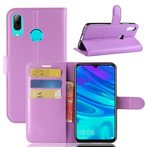Litchi Texture Wallet Leather Mobile Casing Shell for Huawei Y7 (2019)