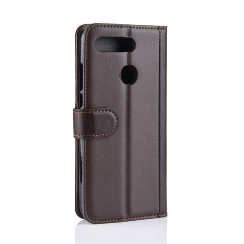 Genuine Split Leather Wallet Cell Phone Cover for Huawei Honor View 20/Honor V20