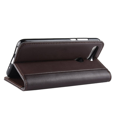 Genuine Split Leather Wallet Cell Phone Cover for Huawei Honor View 20/Honor V20
