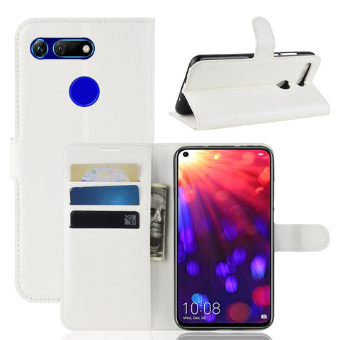 Litchi Texture Leather Cell Phone Case for Huawei Honor View 20 / Honor V20