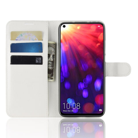 Litchi Texture Leather Cell Phone Case for Huawei Honor View 20 / Honor V20