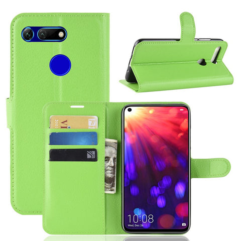 Litchi Texture Leather Cell Phone Case for Huawei Honor View 20 / Honor V20