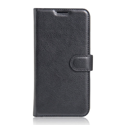 Litchi Grain Folio Flip Leather Wallet Case for Huawei P9 Lite