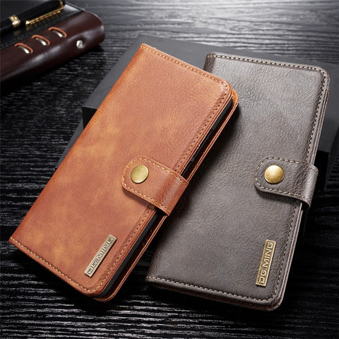DG.MING For Huawei P30 Lite Detachable 2-in-1 Anti-scratch Split Leather Wallet Shell + PC Back Case
