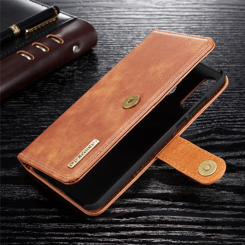 DG.MING For Huawei P30 Lite Detachable 2-in-1 Anti-scratch Split Leather Wallet Shell + PC Back Case