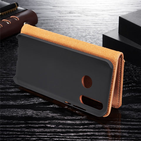 DG.MING For Huawei P30 Lite Detachable 2-in-1 Anti-scratch Split Leather Wallet Shell + PC Back Case