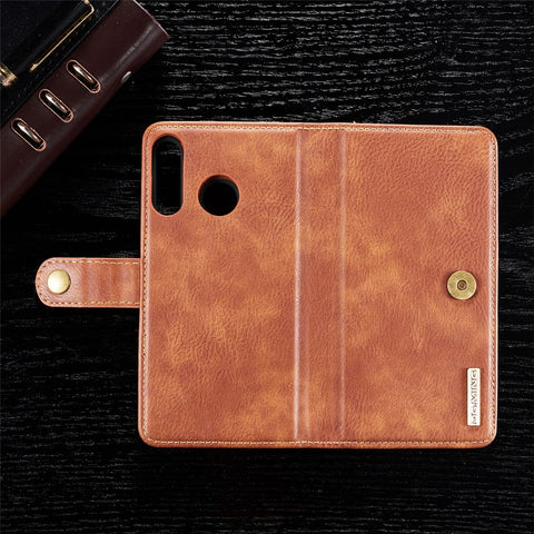 DG.MING For Huawei P30 Lite Detachable 2-in-1 Anti-scratch Split Leather Wallet Shell + PC Back Case