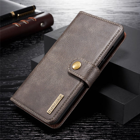 DG.MING For Huawei P30 Lite Detachable 2-in-1 Anti-scratch Split Leather Wallet Shell + PC Back Case