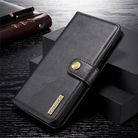 DG.MING For Huawei P30 Lite Detachable 2-in-1 Anti-scratch Split Leather Wallet Shell + PC Back Case