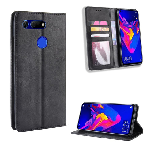 Vintage Style PU Leather Wallet Phone Case for Huawei Honor View 20 / V20