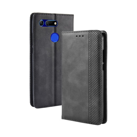 Vintage Style PU Leather Wallet Phone Case for Huawei Honor View 20 / V20
