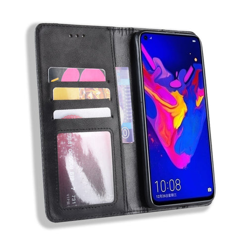 Vintage Style PU Leather Wallet Phone Case for Huawei Honor View 20 / V20