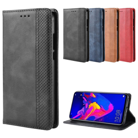 Vintage Style PU Leather Wallet Phone Case for Huawei Honor View 20 / V20