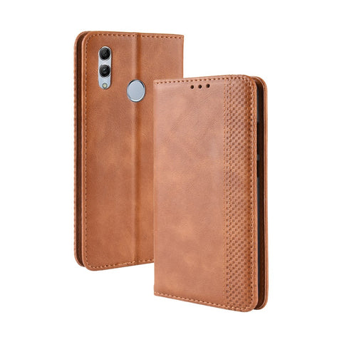 Vintage Style PU Leather Flip Case [Wallet Stand] for Huawei Honor 10 Lite / P Smart (2019) / Nova Lite 3