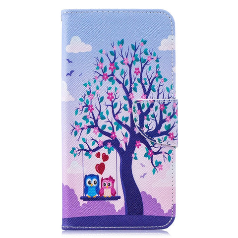 Pattern Printing Leather Wallet Case for Huawei Y7 (2019)