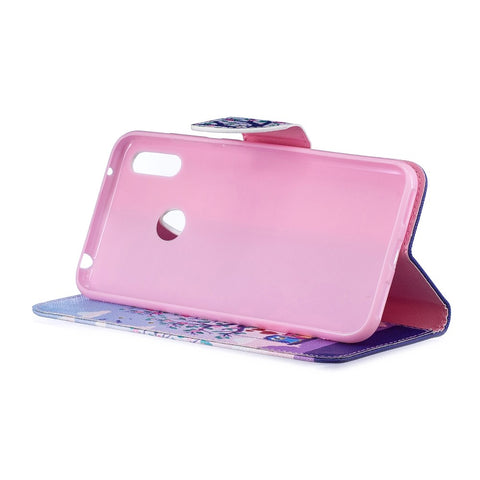 Pattern Printing Leather Wallet Case for Huawei Y7 (2019)