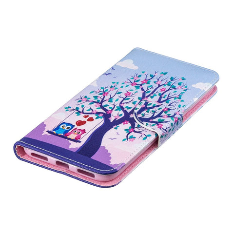 Pattern Printing Leather Wallet Case for Huawei Y7 (2019)