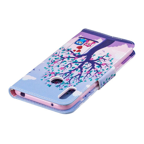 Pattern Printing Leather Wallet Case for Huawei Y7 (2019)