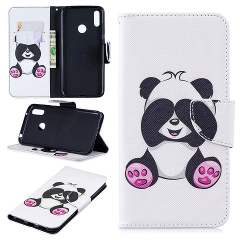 Pattern Printing Leather Wallet Case for Huawei Y7 (2019)