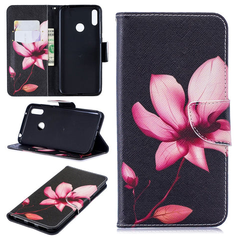 Pattern Printing Leather Wallet Case for Huawei Y7 (2019)