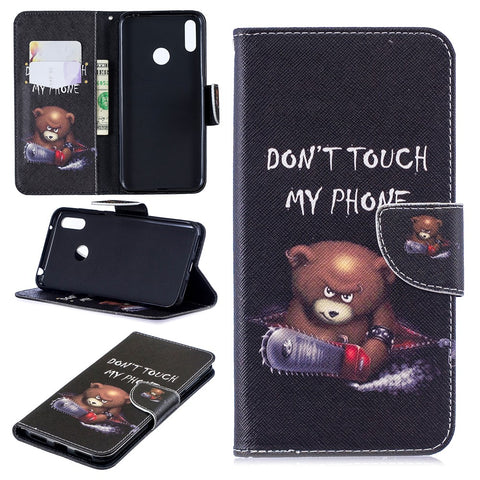 Pattern Printing PU Leather Wallet Phone Case for Huawei Y7 (2019)