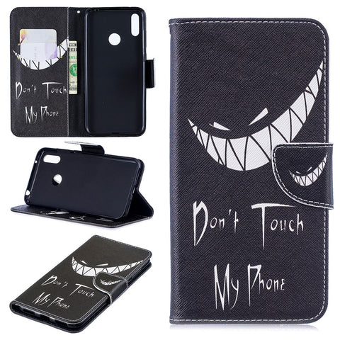 Pattern Printing PU Leather Wallet Phone Case for Huawei Y7 (2019)