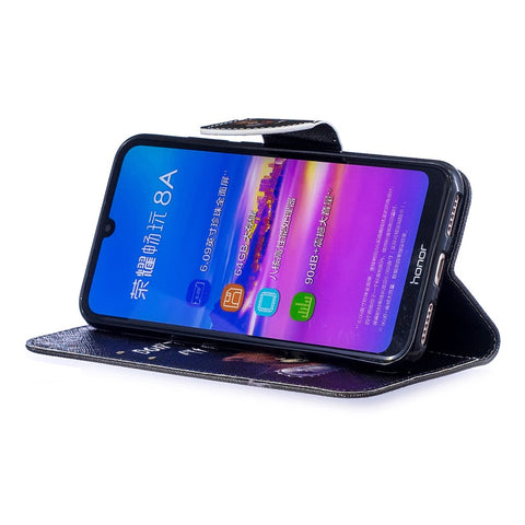 Pattern Printing PU Leather Flip Cover for Huawei Honor 8A