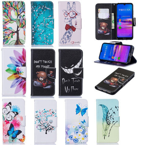 Pattern Printing PU Leather Flip Cover for Huawei Honor 8A