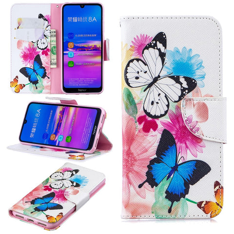 Pattern Printing PU Leather Flip Cover for Huawei Honor 8A
