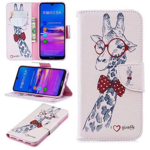 Pattern Printing PU Leather Flip Cover for Huawei Honor 8A