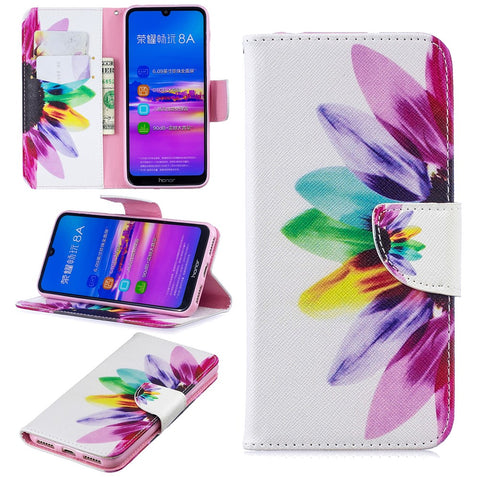 Pattern Printing PU Leather Flip Cover for Huawei Honor 8A