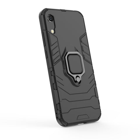 Finger Ring Kickstand PC + TPU Hybrid Phone Shell for Huawei Y6 Pro (2019)