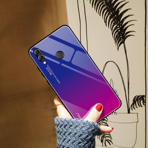 Gradient Color Glass + PC + TPU Hybrid Case for Huawei Honor 10 Lite