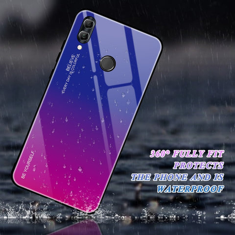 Gradient Color Glass + PC + TPU Hybrid Case for Huawei Honor 10 Lite