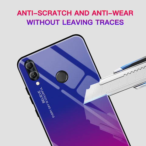 Gradient Color Glass + PC + TPU Hybrid Case for Huawei Honor 10 Lite