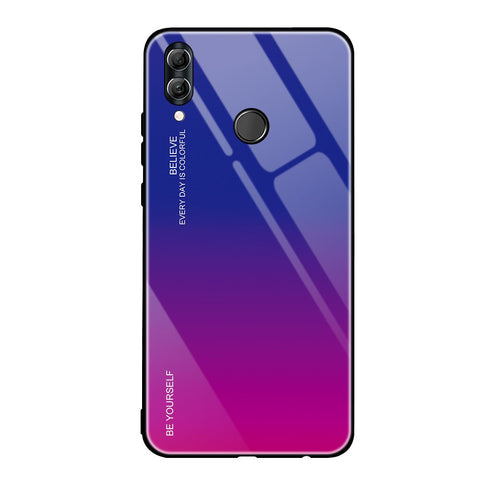 Gradient Color Glass + PC + TPU Hybrid Case for Huawei Honor 10 Lite