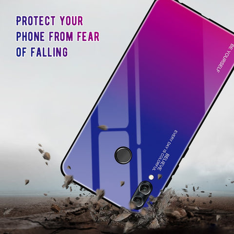 Gradient Color Glass + PC + TPU Hybrid Case for Huawei Honor 10 Lite
