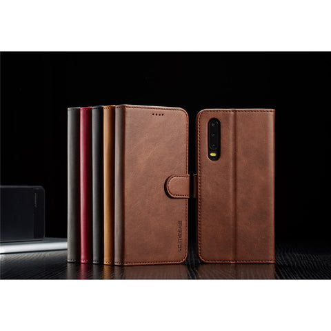 LC.IMEEKE Leather Wallet Stand Case for Huawei P30