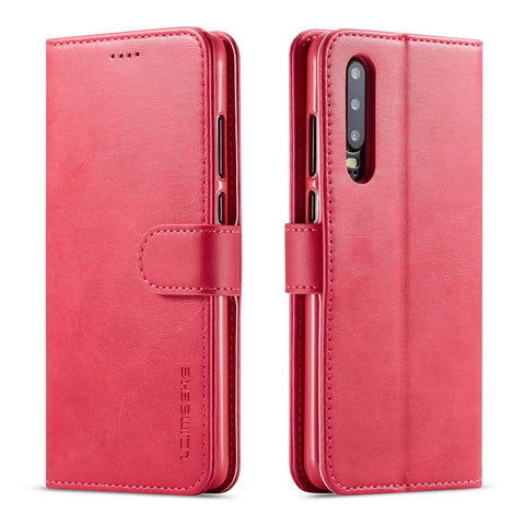 LC.IMEEKE Leather Wallet Stand Case for Huawei P30