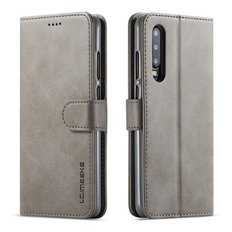 LC.IMEEKE Leather Wallet Stand Case for Huawei P30