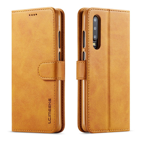 LC.IMEEKE Leather Wallet Stand Case for Huawei P30